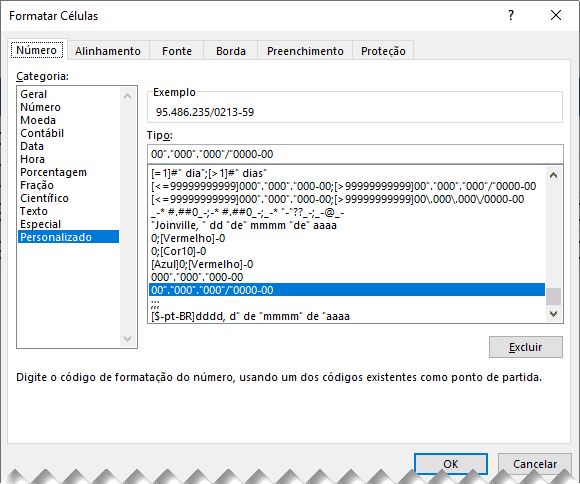 Formatar personalizado excel 14 - Formatação Personalizada de células