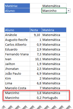 Função Filtro Excel 4