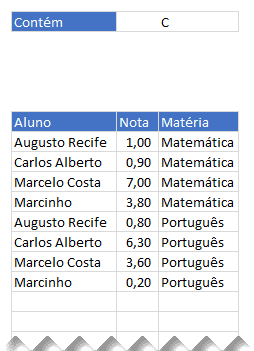 Função Filtro Excel 9