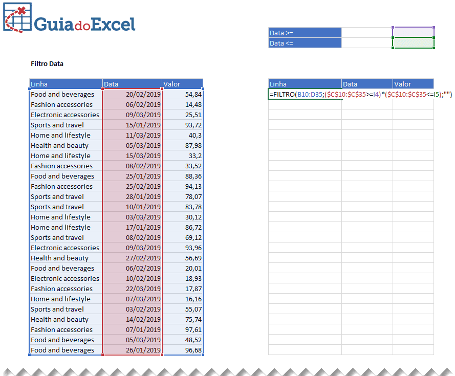 Função Filtro Excel 10