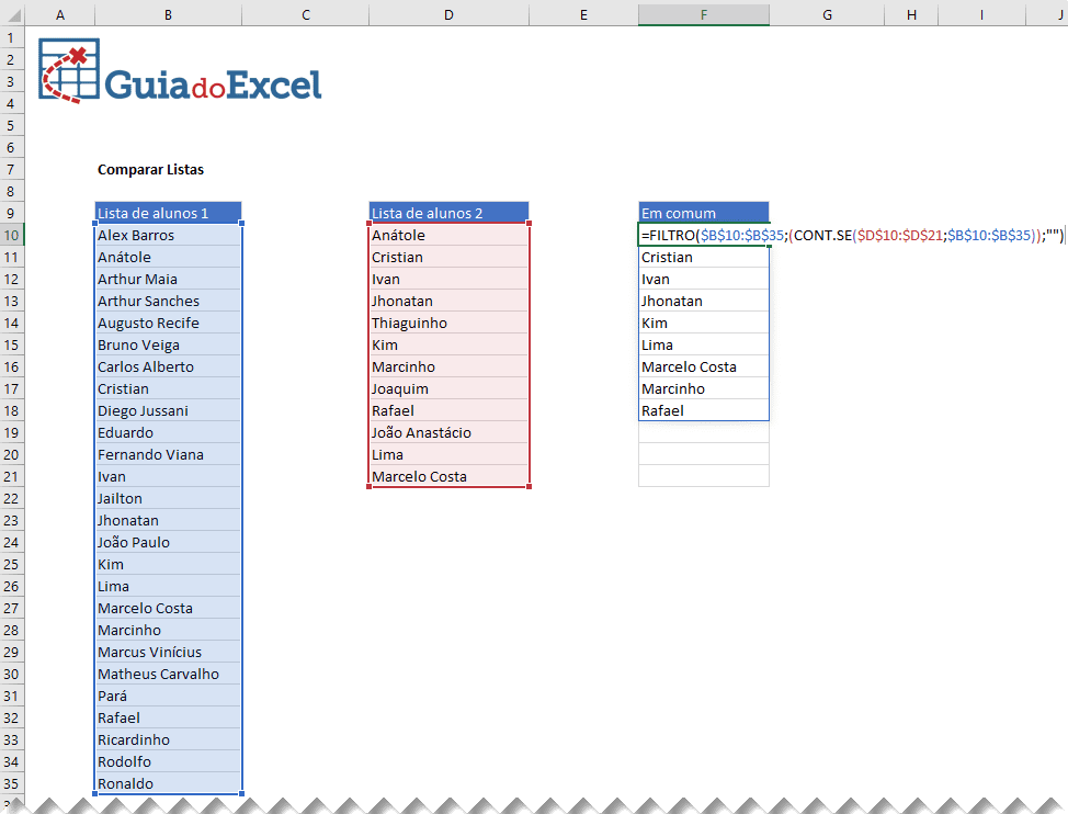 Função Filtro Excel 19