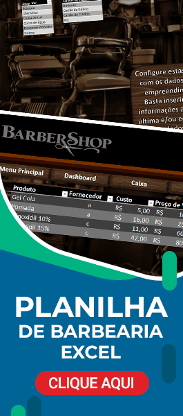 Planilha de barbearia Excel