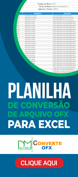 Planilha de conversão de arquivo ofx para Excel