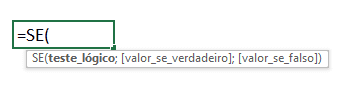 funcao SE Excel
