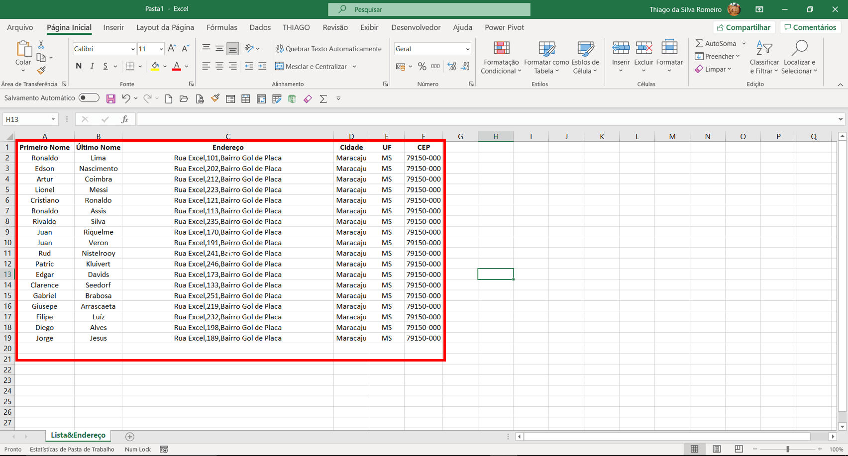 Como gerar etiquetas no Excel