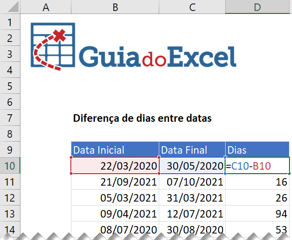 FÓRMULAS EXCEL IDENTIFICANDO FINAIS DE SEMANA/FERIADOS - Excel RAP10 