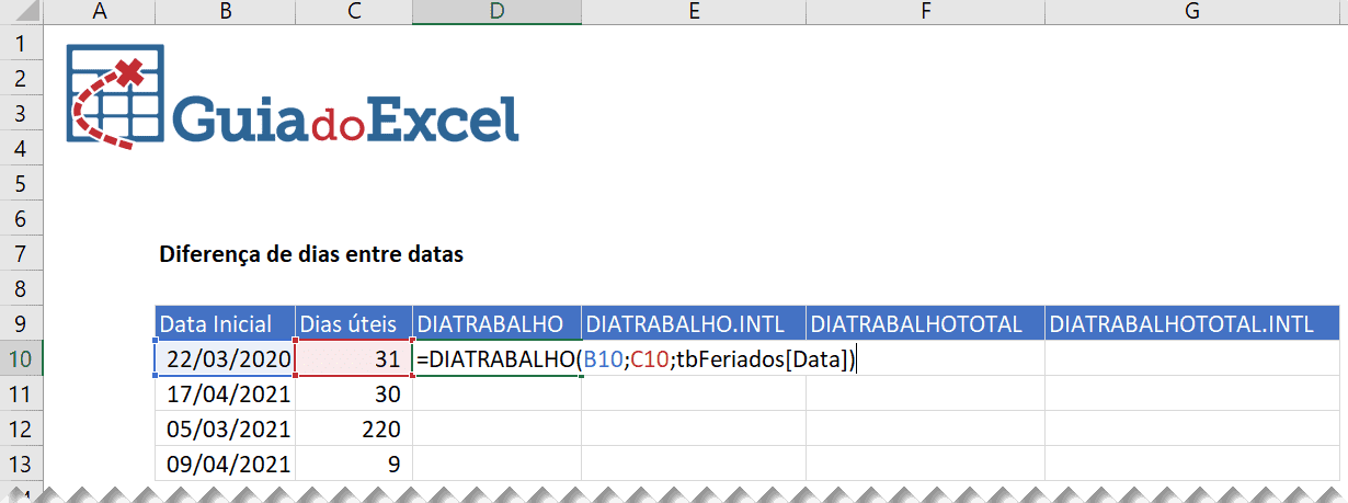 dias uteis excel 8