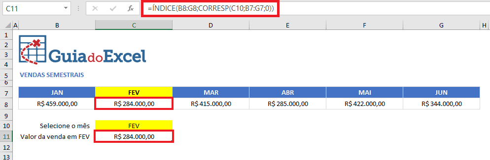 Indice Corresp Excel 5