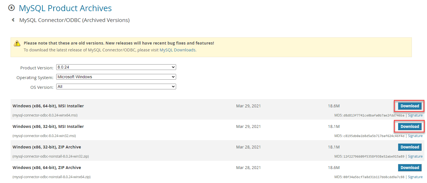 mysql vba excel