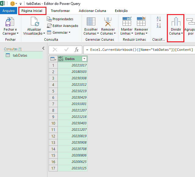 Converter data no padrão aaaammdd para data válida no Excel