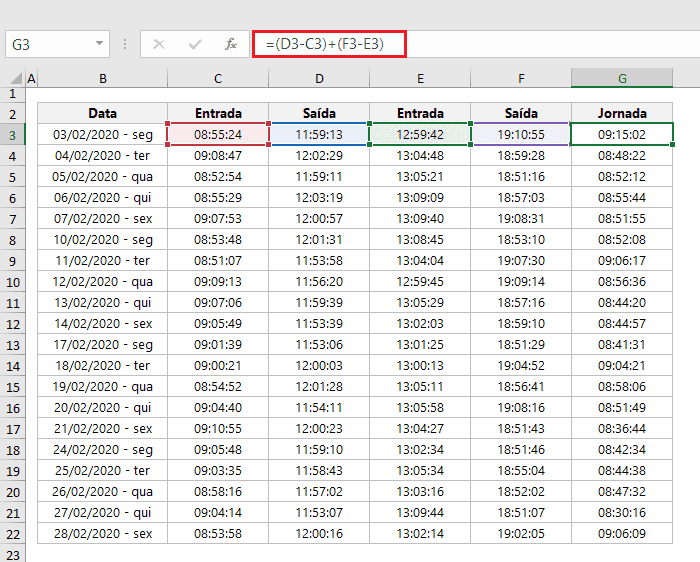 pagamento horas excel 2