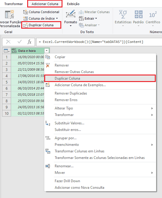 power query excel