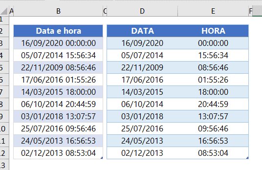como separar data e hora no Excel 26