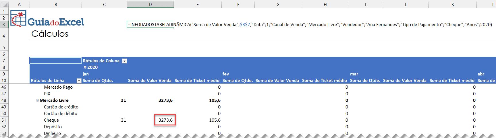 InfodadosTabelaDinâmica Excel