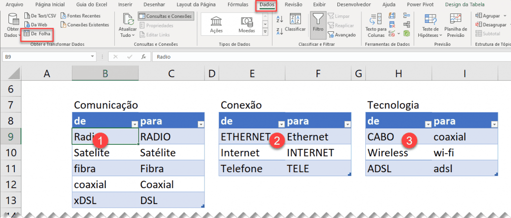 de para excel power query 6