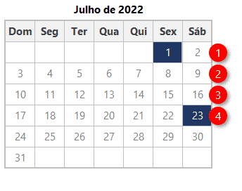 Número da semana do mês no Excel 2