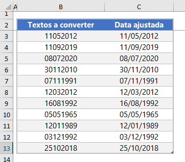 texto para data Excel 11