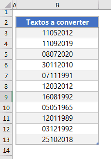 texto para data Excel 2