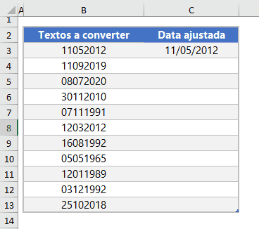 texto para data Excel 3