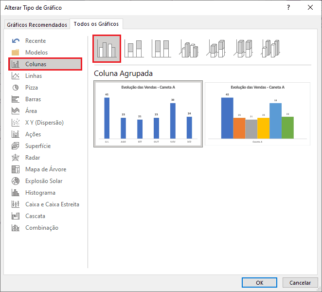 Como Criar Gráficos no Excel - Barras, Colunas Linhas, Pizza e Rosca