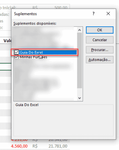 suplemento excel