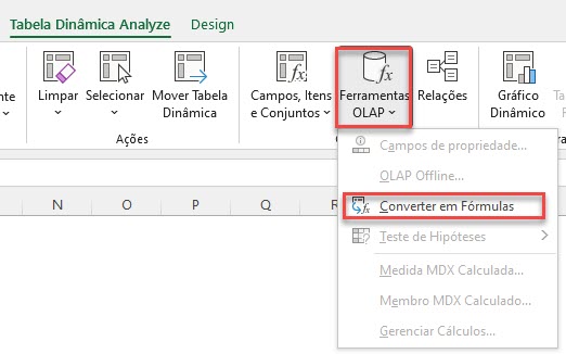 ferramentas olap excel