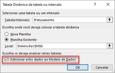 modelo de dados excel