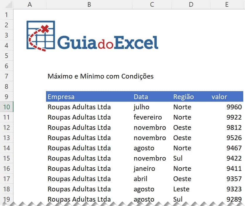 Maximo ses e minimo ses Excel 1