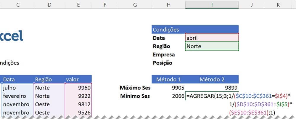 máximo condicional excel