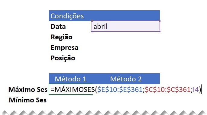 Maximo ses e minimo ses Excel 3