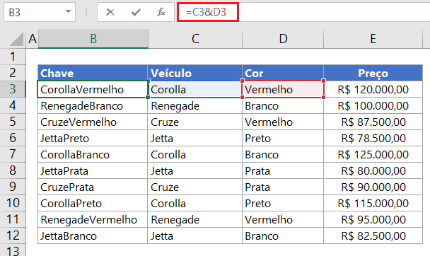 procv 2 colunas