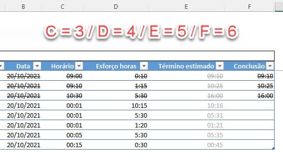 Conversão de Horas Excel - Converter Horas, Minutos, Segundos