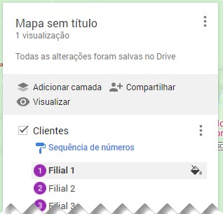 importar endereços no google maps 6