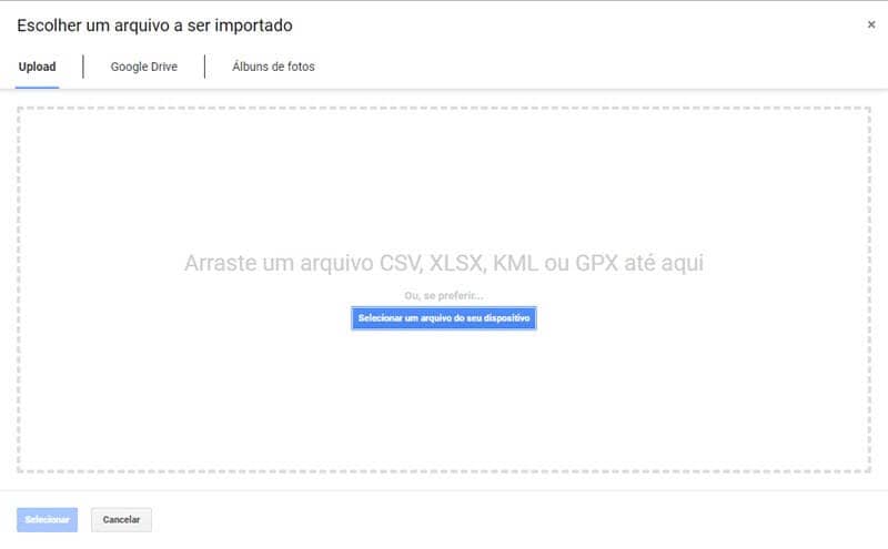 Importar Planilhas do Excel no Google Maps 5