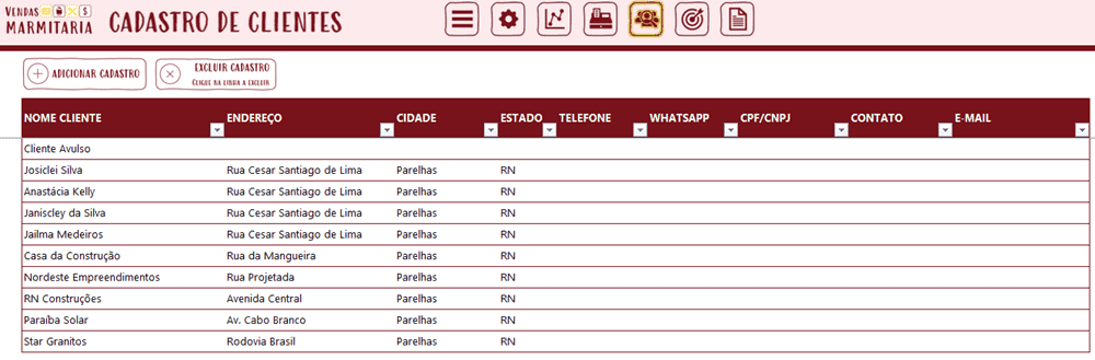 planilha marmita marmitex excel 2
