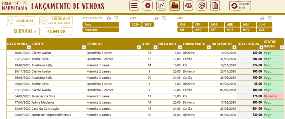 planilha marmita marmitex excel 5
