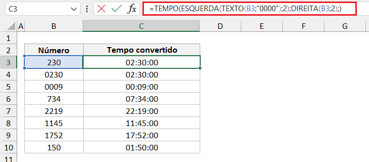 Como Transformar Número em Hora no Excel 5