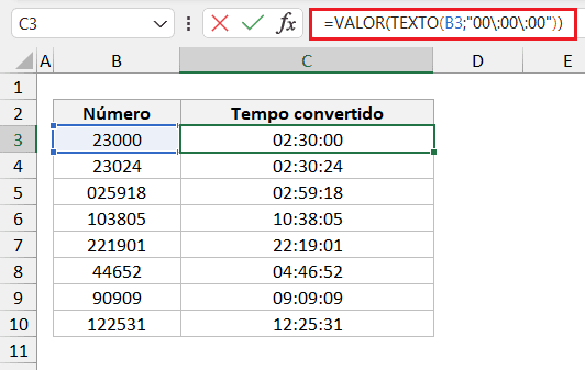 Como Transformar Número em Hora no Excel 6