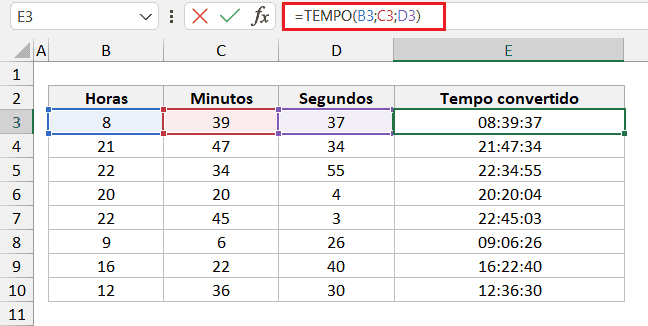 Como Transformar Número em Hora no Excel 8