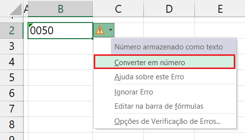 inserir Zeros a Esquerda Excel