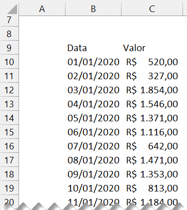 Excel Mudar grafico ao passar o mouse MouseHover