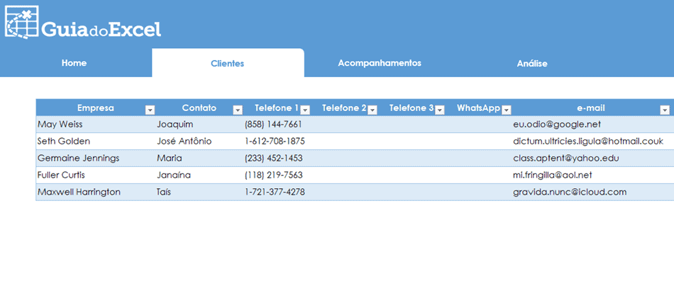 Planilha de Cadastro de Cliente e Agenda Grátis - Smart Planilhas