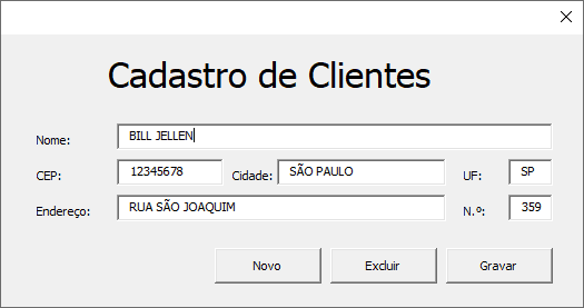Formulário VBA Excel Grátis 4