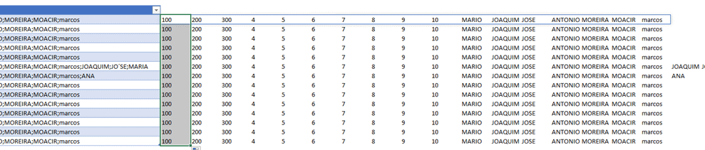 TextoDivisão Excel 3