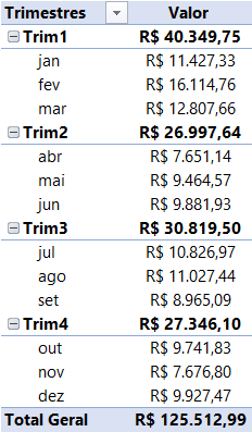 trimestre data excel 1