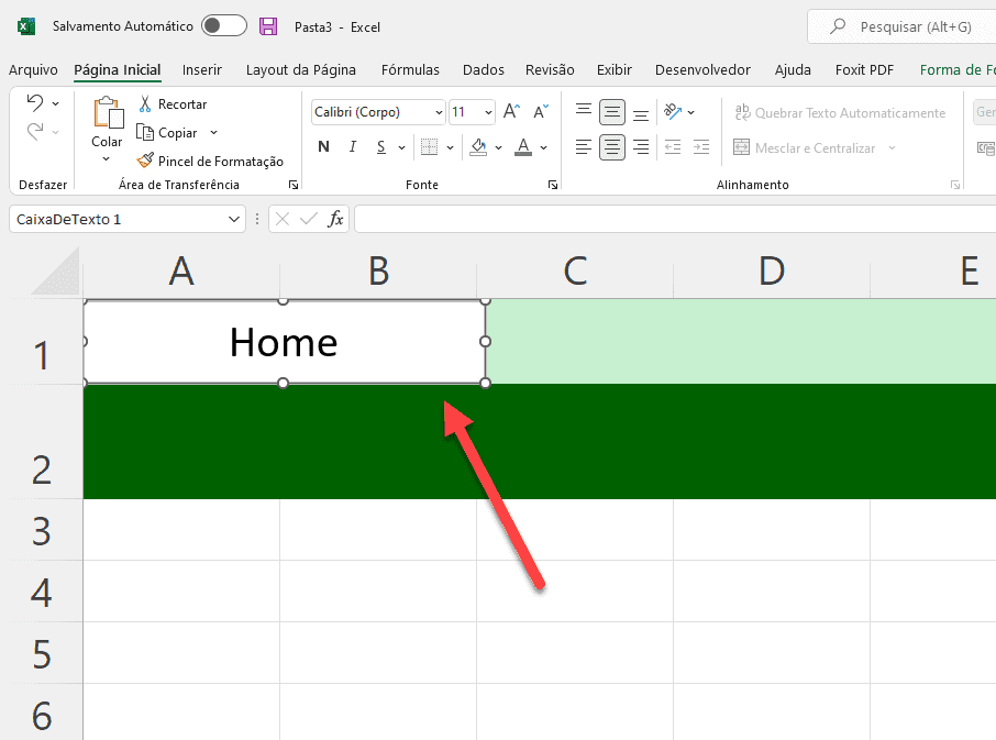 Menus de sistema no Excel 3