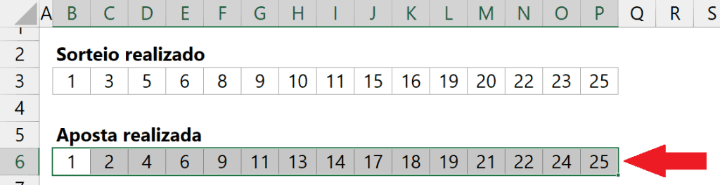 Planilha de Lotofácil Excel 2