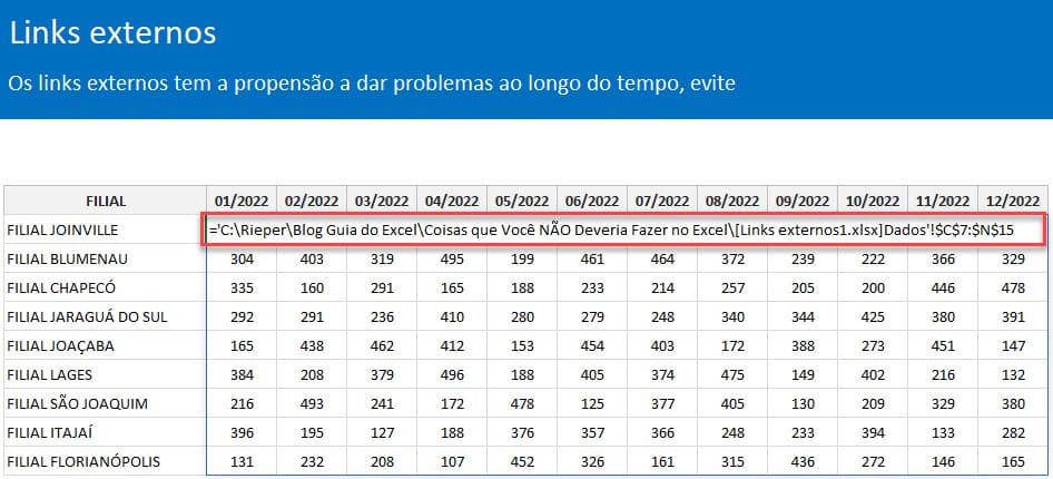 não fazer no excel 7