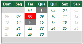 quinto dia útil excel 5