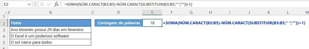 Como Contar Palavras no Excel 2